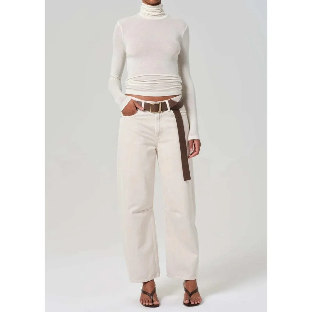 Citizens of Humanity Miro Relaxed Jeans High Waist Almondette Barrel Leg Sz 30 - Picture 2 of 15